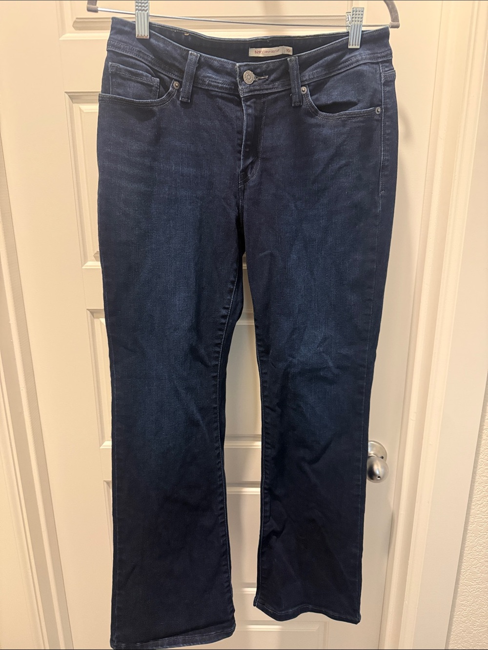 Levi's Dark Curvy Boot-Cut Jeans with Slight Stretch - Short Length